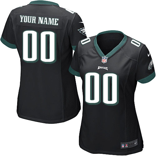 Nike Philadelphia Eagles Customized Black Stitched Women's NFL Jersey